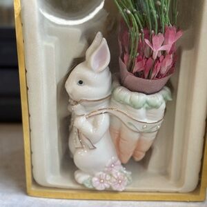 Lenox Bunny with Pink Flowers bud vase